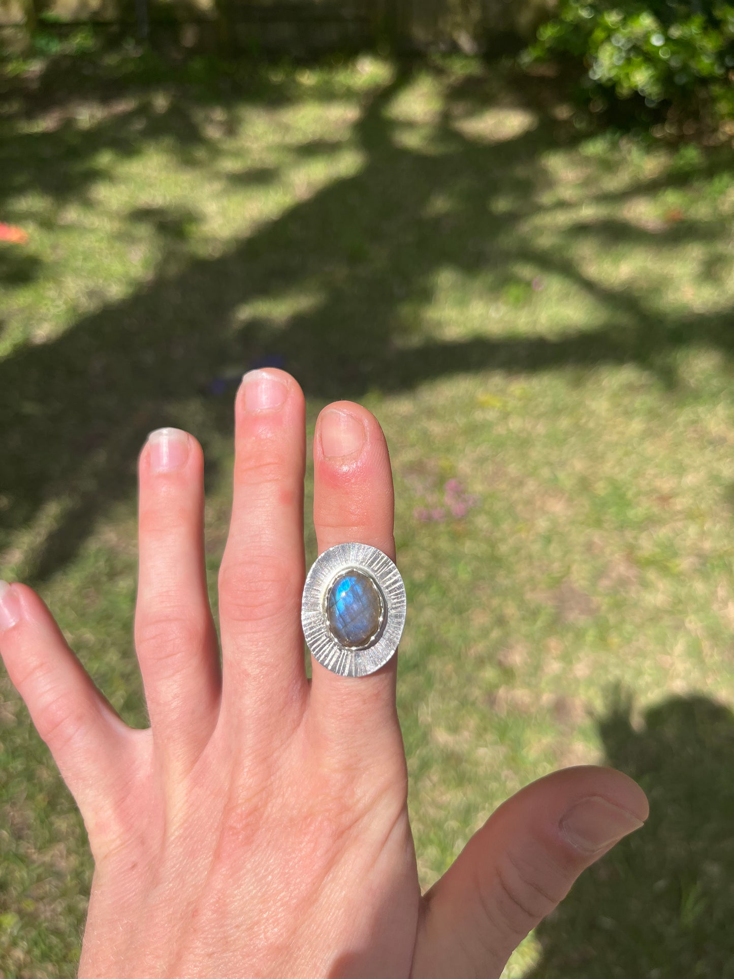 Beaming Blue Ring